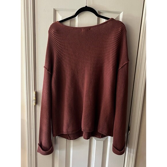 TCEC Pullover Sweater Size M Mauve Color V-Neck Long Sleeves - Picture 5 of 6